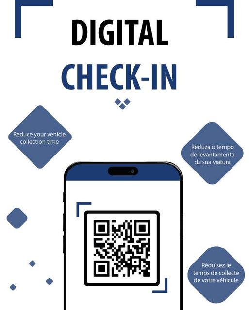 Digital chec-in alugar carro